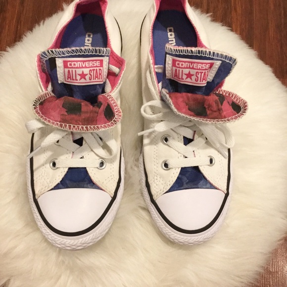 Converse Other - Converse Stars Double Tongue Pink Blue White